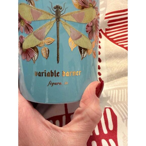 Modern Alchemy Dragonfly Candle – Blue Glass Jar - Picture 2 of 8